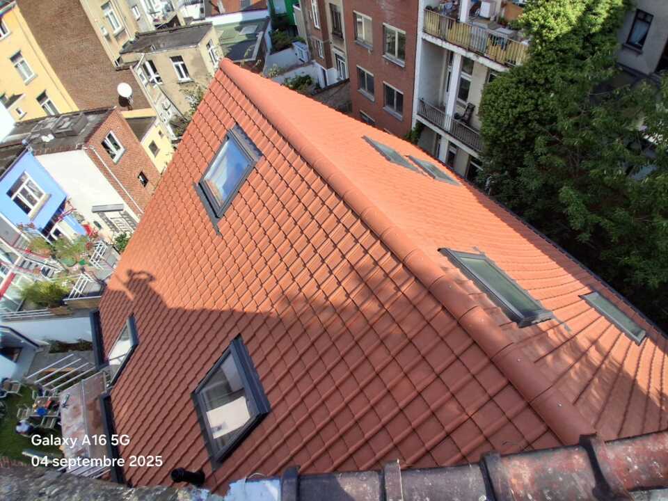 Toiture inclinée en tuiles