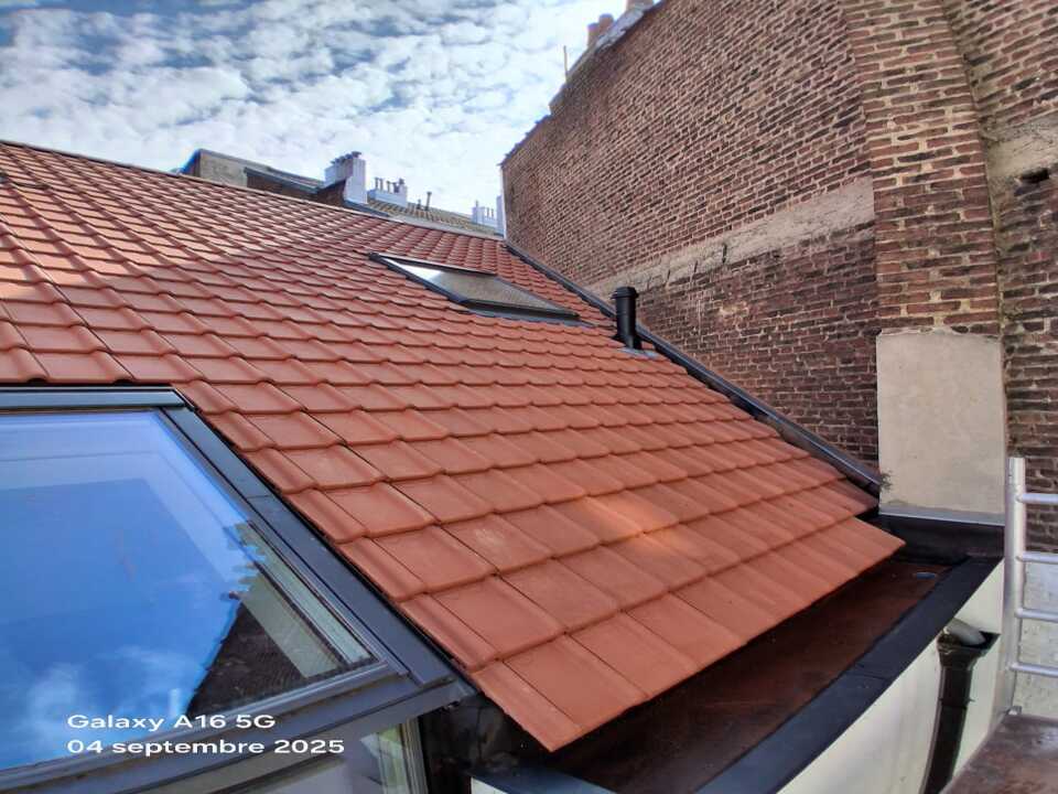 Toiture inclinée en tuiles