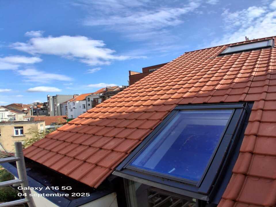 Toiture inclinée en tuiles